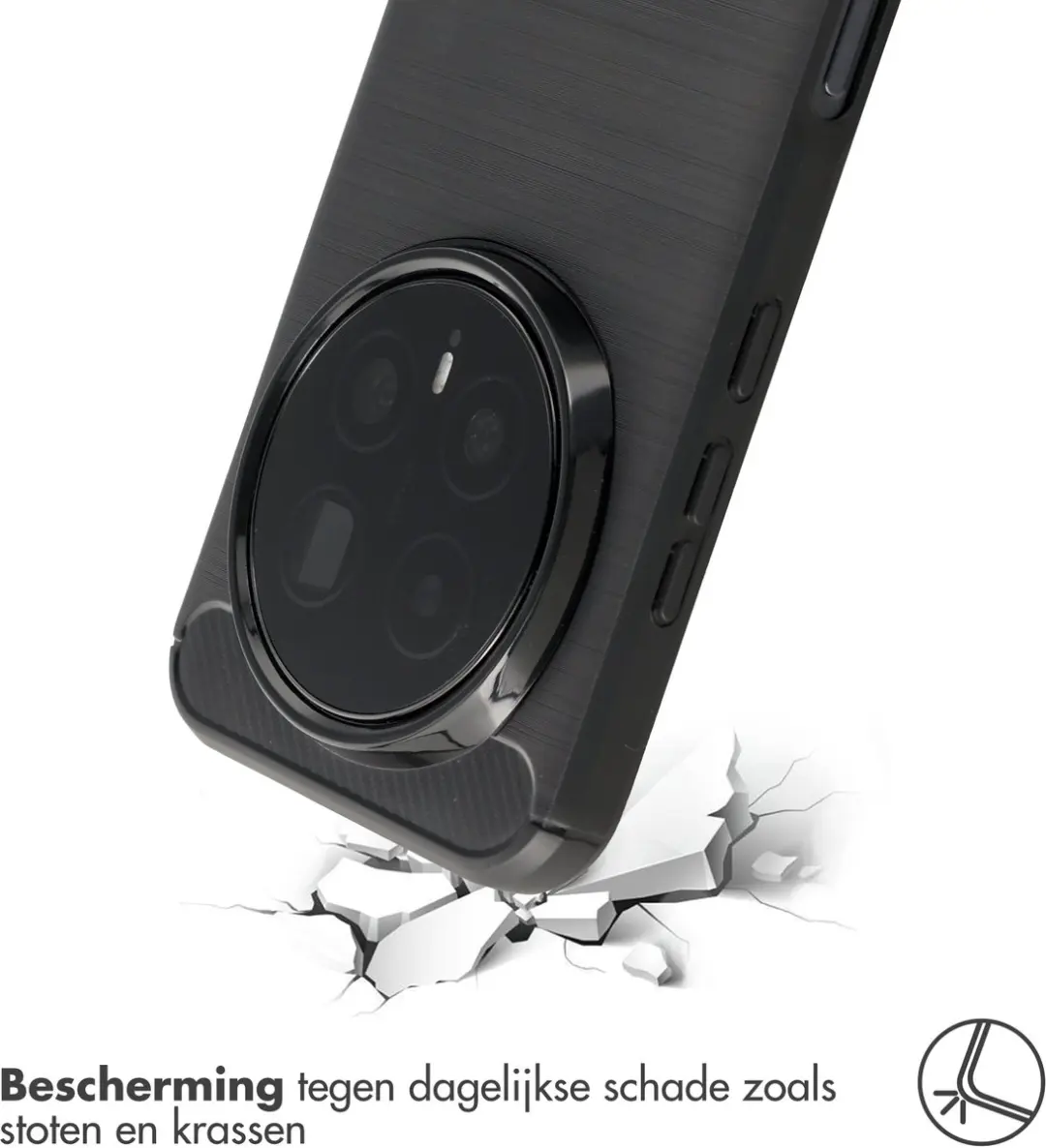 Imoshion Hoesje Honor Magic8 Pro Brushed Backcover - Zwart