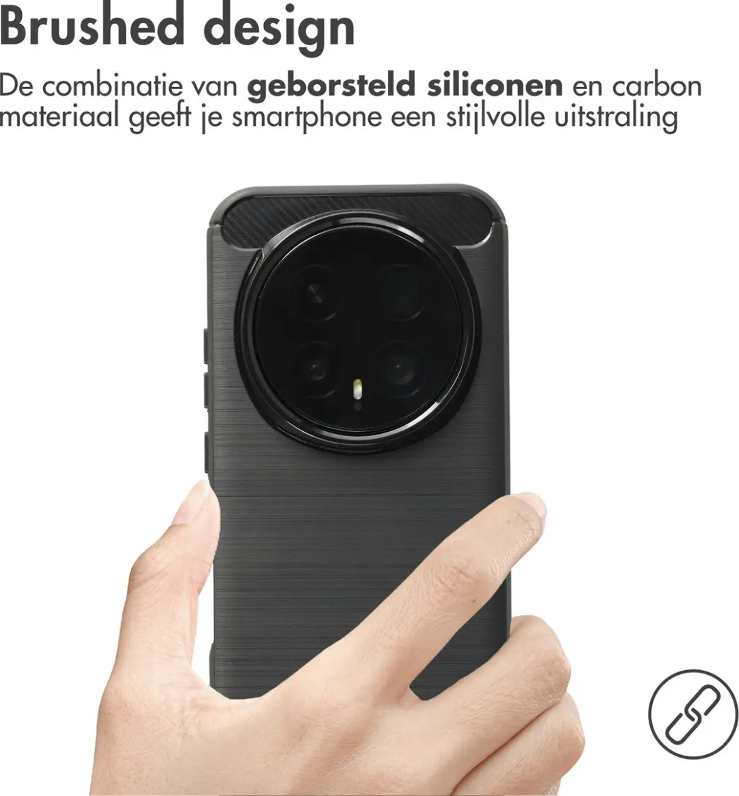 Imoshion Hoesje Honor Magic8 Pro Brushed Backcover - Zwart