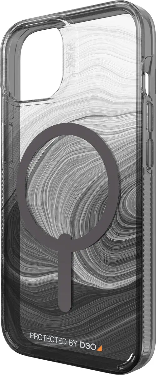 Gear4 Milan Backcover Hoesje iPhone 14 - Black Swirl - 702010099 - afbeelding 5 van 6