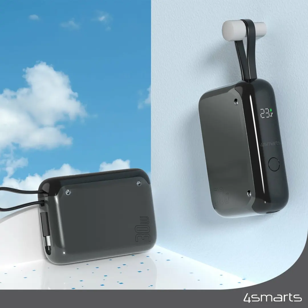 4Smarts Pocket 10.000mAh Powerbank 30W - Grijs - afbeelding 6 van 6