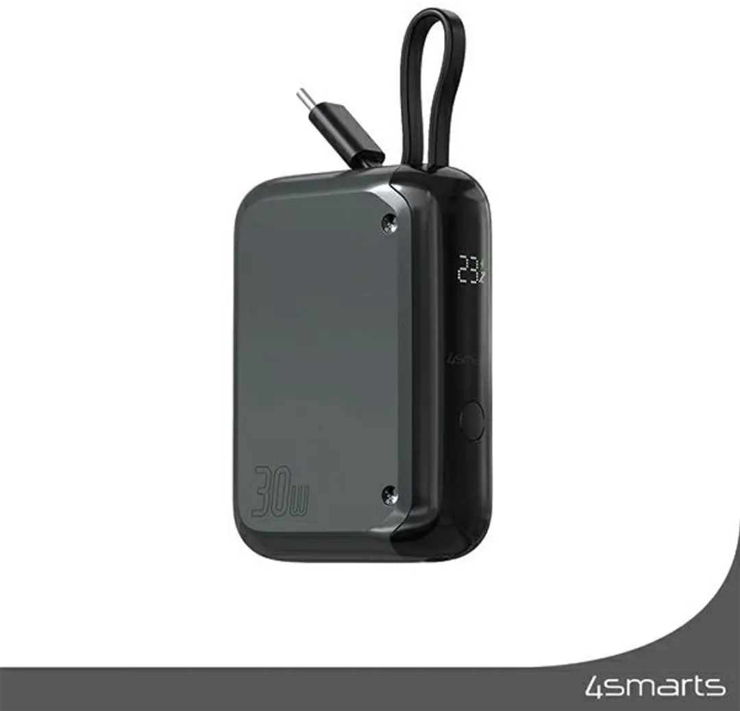 4Smarts Pocket 10.000mAh Powerbank 30W - Grijs