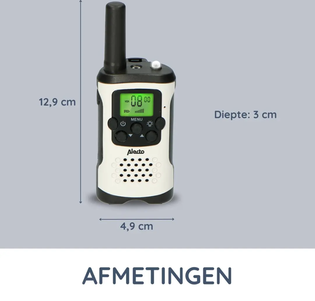 Alecto FR-175 Walkie Talkie Set - 2 Stuks Wit