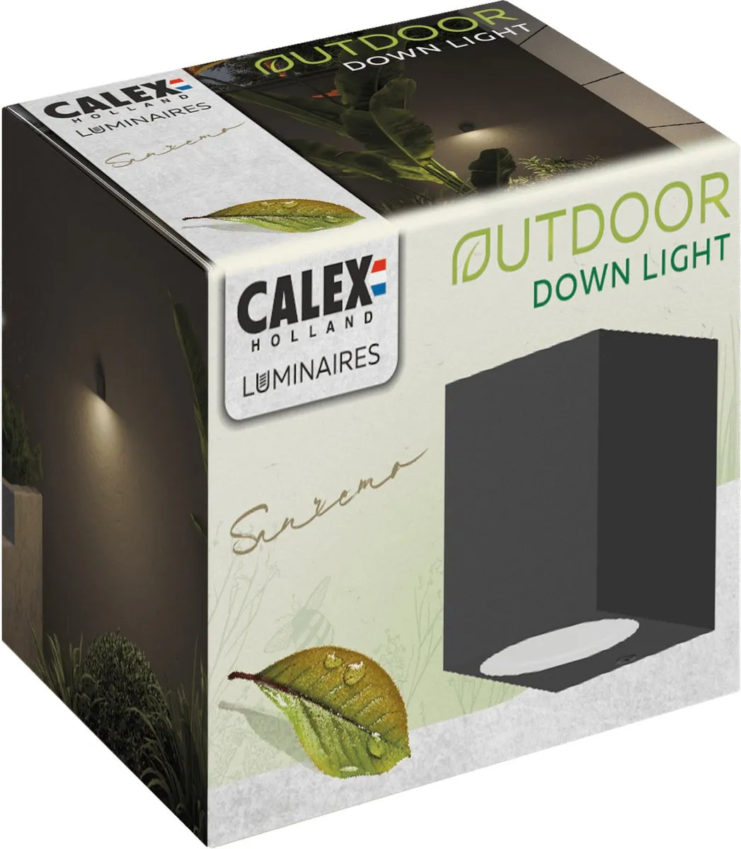 Calex Wandlamp Downlight GU10 Sensor IP54 - 4W Warm Wit - Zwart - afbeelding 6 van 6