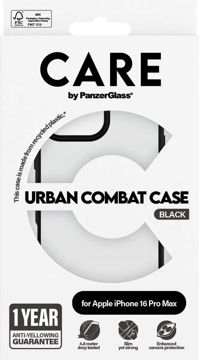 PanzerGlass CARE iPhone 16 Pro Max Hoes - Transparant - MPN 1364 - afbeelding 2 van 4