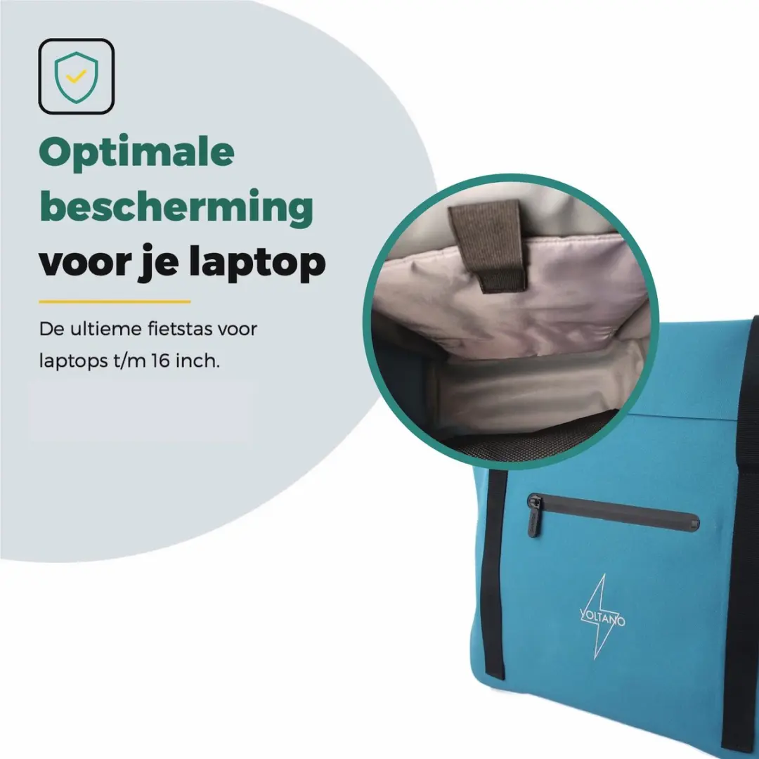 Voltano Shopper Fietstas Reflective Blauw 27L