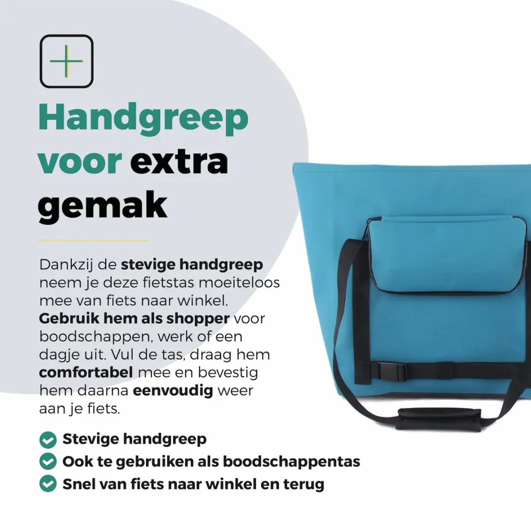 Voltano Shopper Fietstas Reflective Blauw 27L