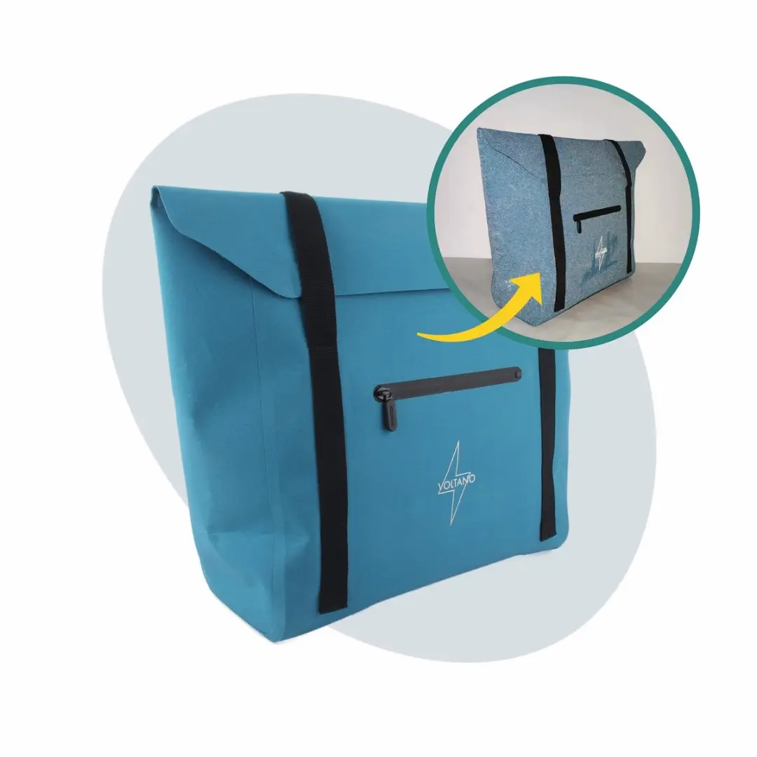 Voltano Shopper Fietstas Reflective Blauw 27L