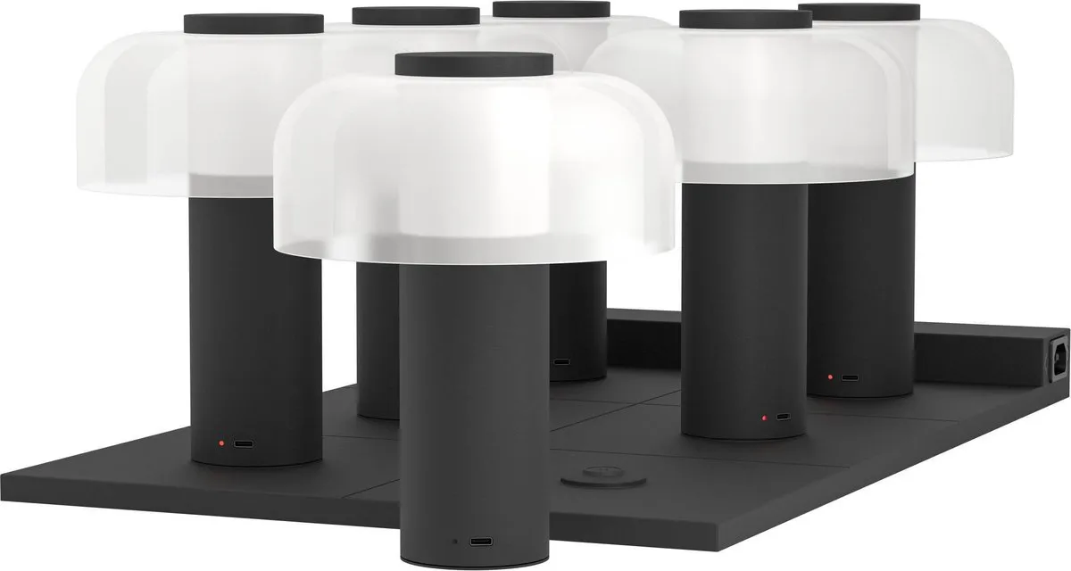 Eglo Ponente Tafellamp - 20cm - Zwart/Wit - Oplaadbaar - Instelbaar wit licht