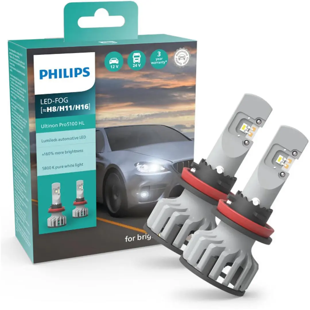 Philips Ultinon Pro5100 LED Set 11366U51X2 - H8/H11/H16 - Wit