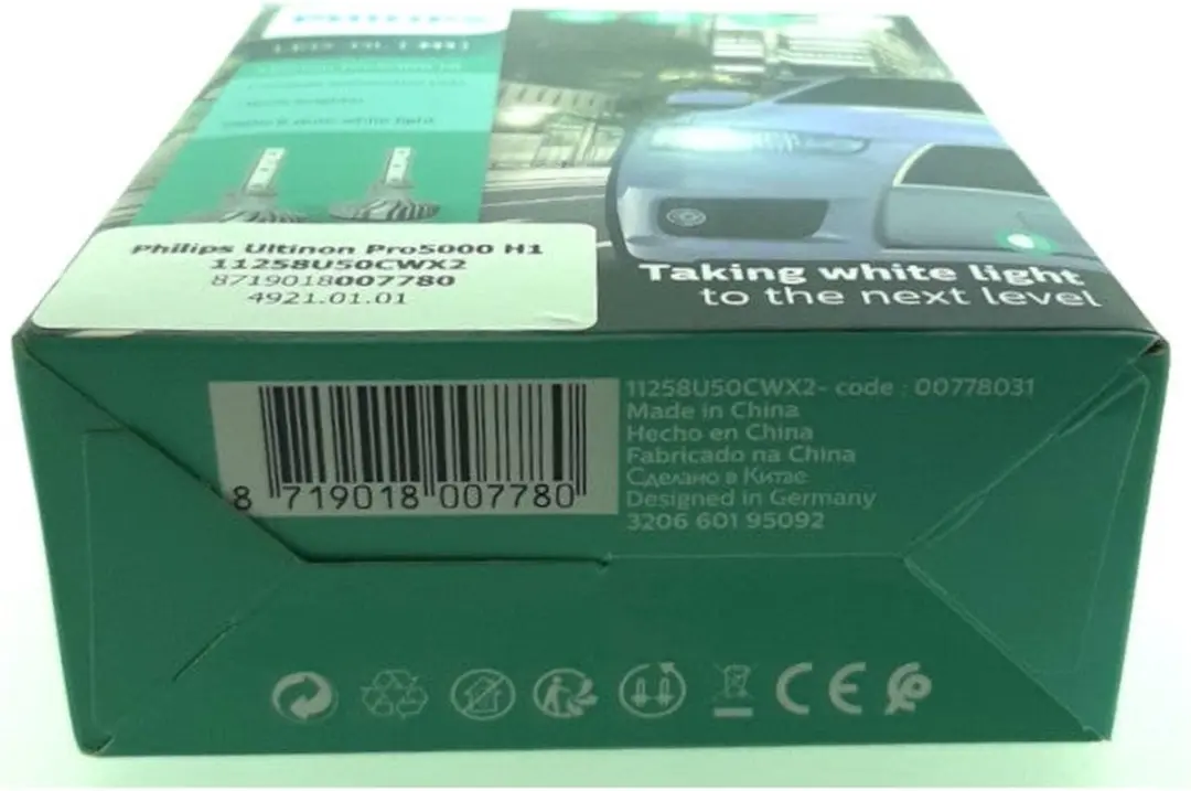 Philips Ultinon Pro5000 H1 11258U50CWX2 - 5800K - 2 Stuks