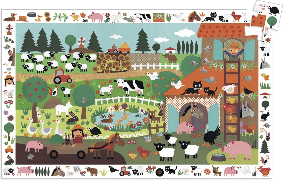 Djeco Op de boerderij Puzzel - 35 Stuks
