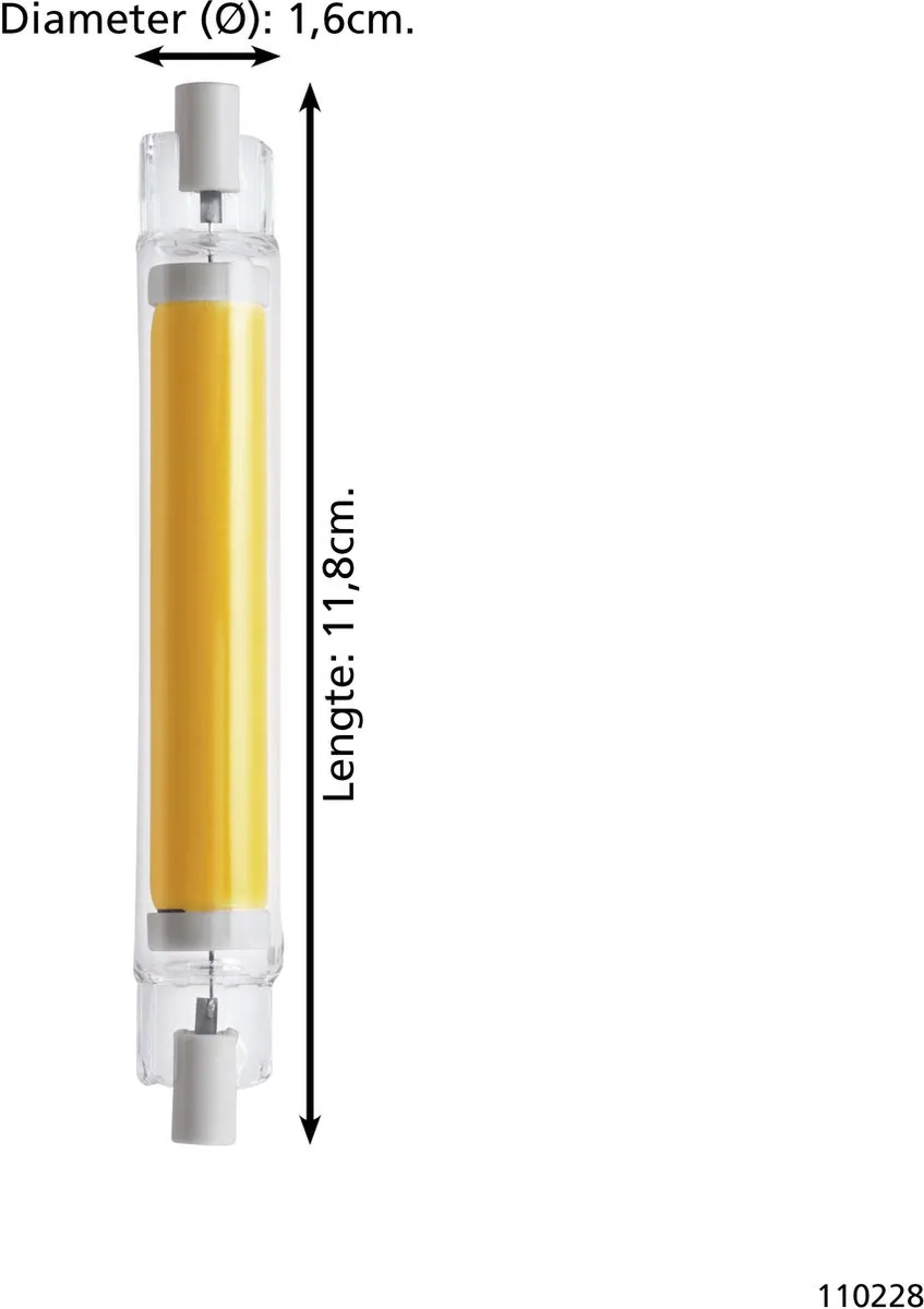Eglo LED Lamp R7S 8W - Warm wit 2700K - Dimbaar - afbeelding 6 van 6