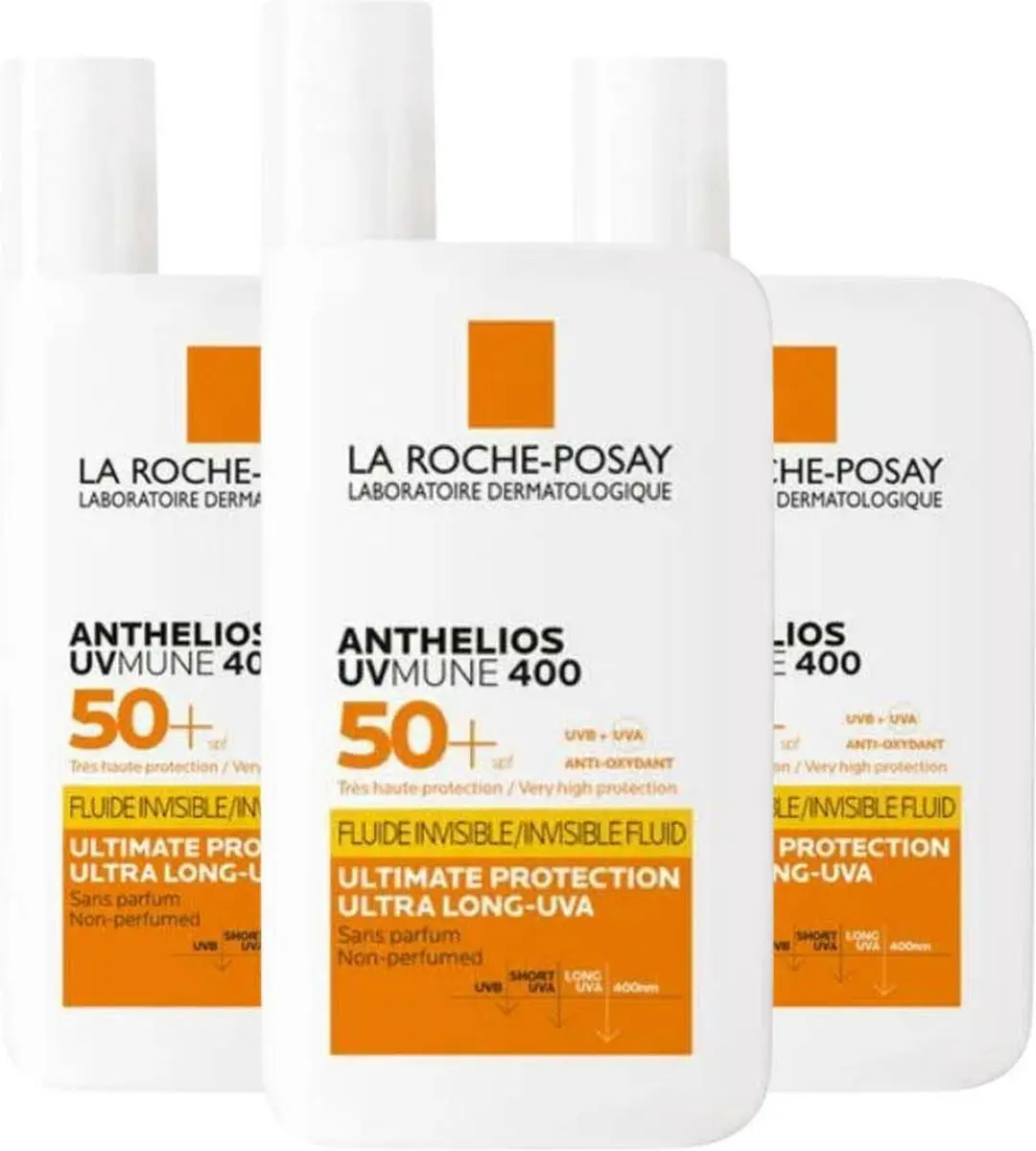 La Roche-Posay Anthelios Onzichtbare Fluïde SPF 50 - 150ml (3x50ml)