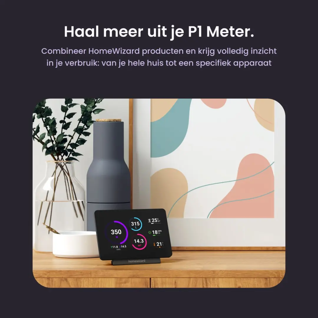 HomeWizard Wi-Fi Energie Monitor P1 Meter - 3680W - Wit