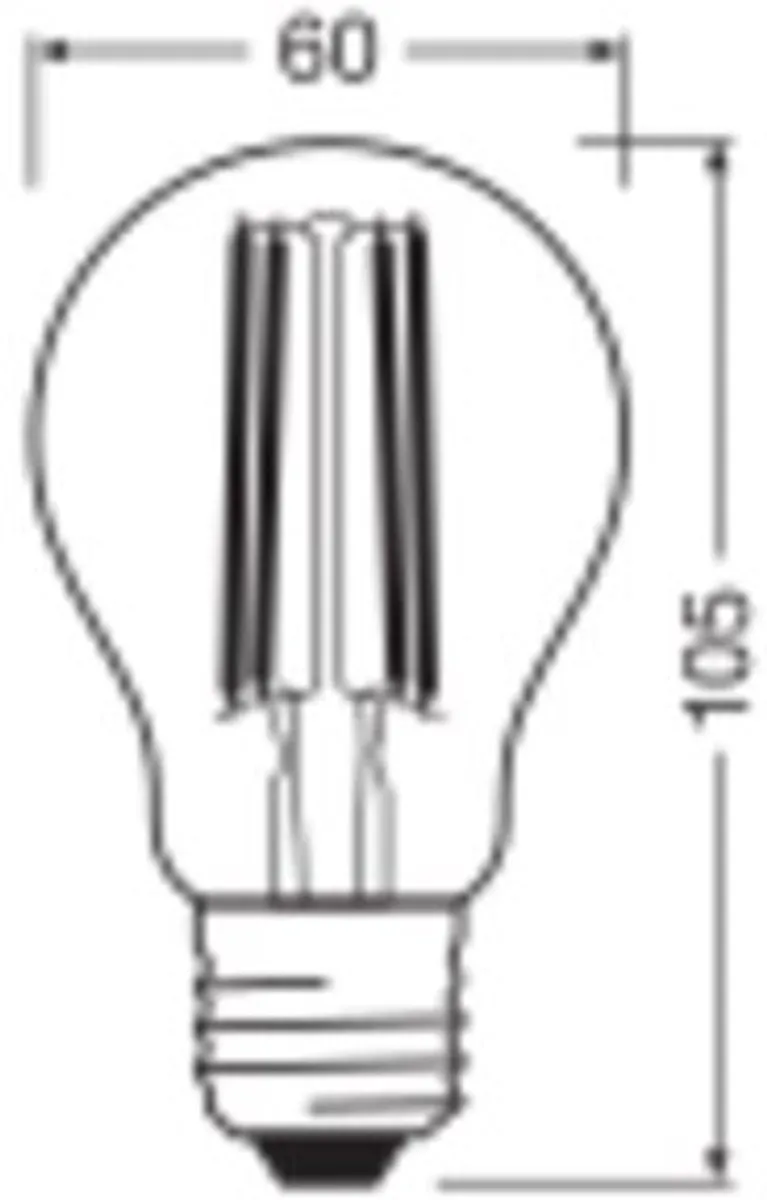 LEDVANCE Classic E27 Peer Filament 4.2W 470lm - Warm Wit