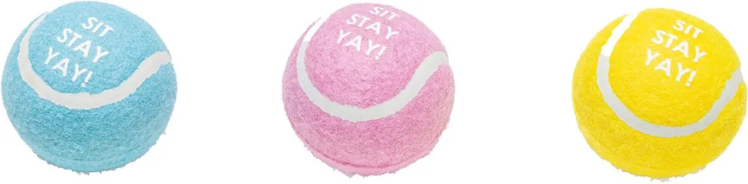 Beeztees Puppy Tennisballen - Geel/Blauw/Rood