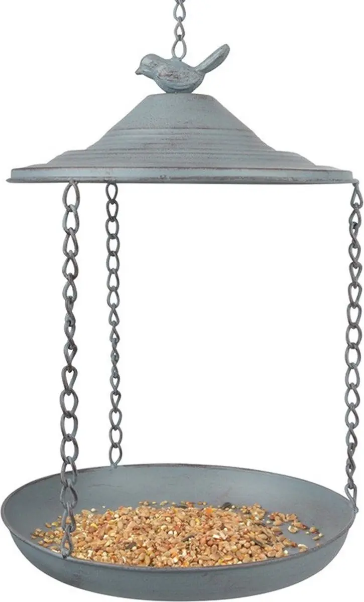 Esschert Design Hangend Vogelbad Metaal - Grijs