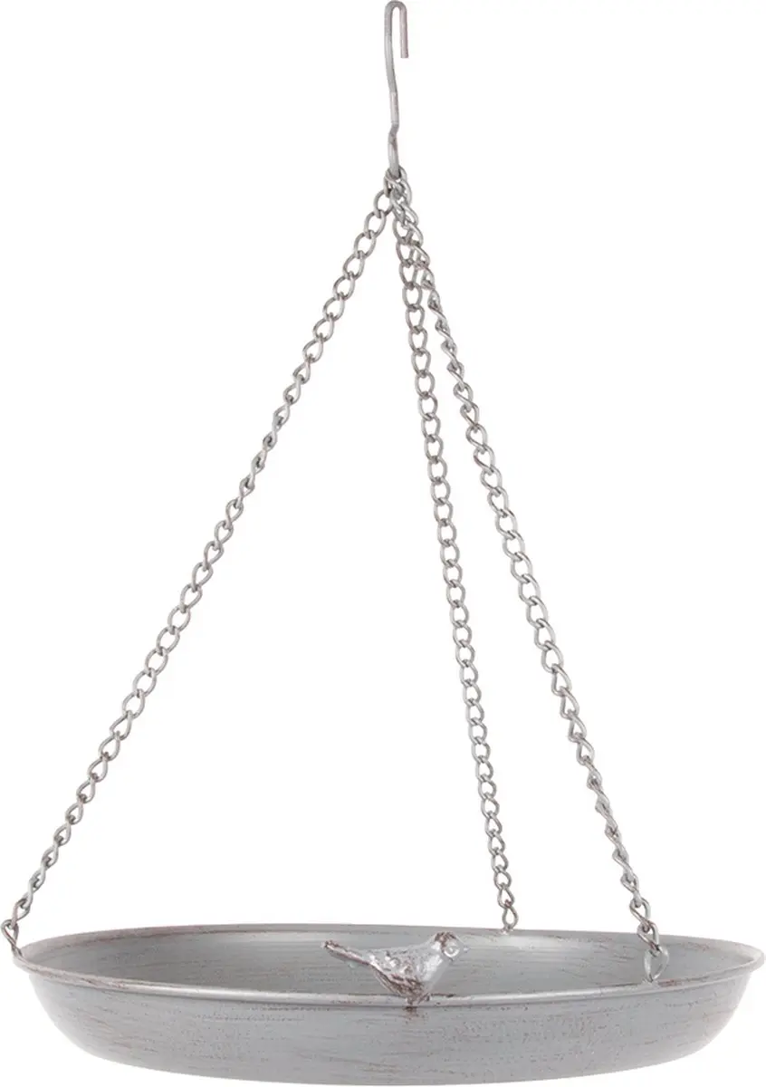 Esschert Design Hangend Vogelbad Metaal - Grijs
