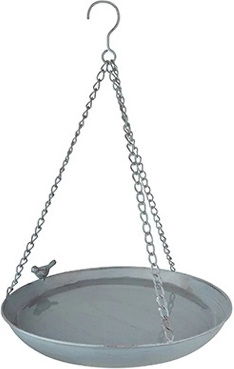 Esschert Design Hangend Vogelbad Metaal - Grijs