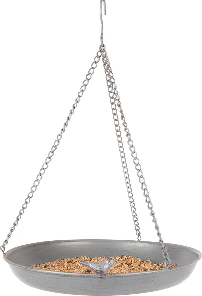 Esschert Design Hangend Vogelbad Metaal - Grijs