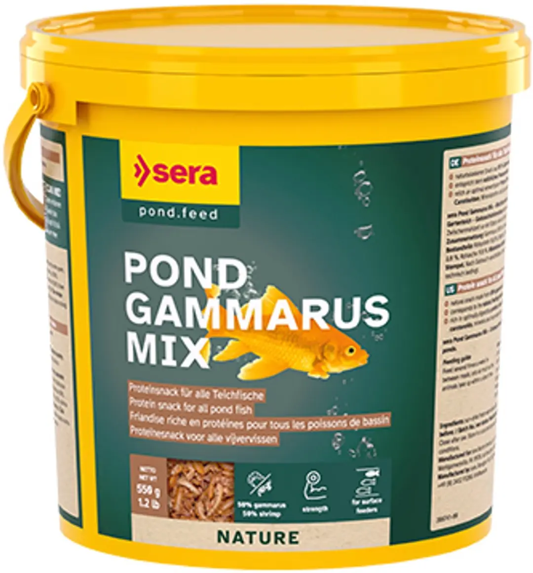 Sera Pond Gammarus Gedroogde Garnalen 3,8L