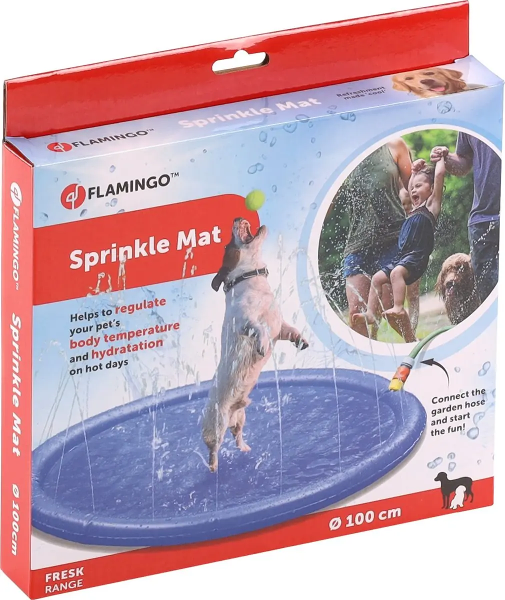 Flamingo Fresk Lenny Sproeimat 100cm - Blauw