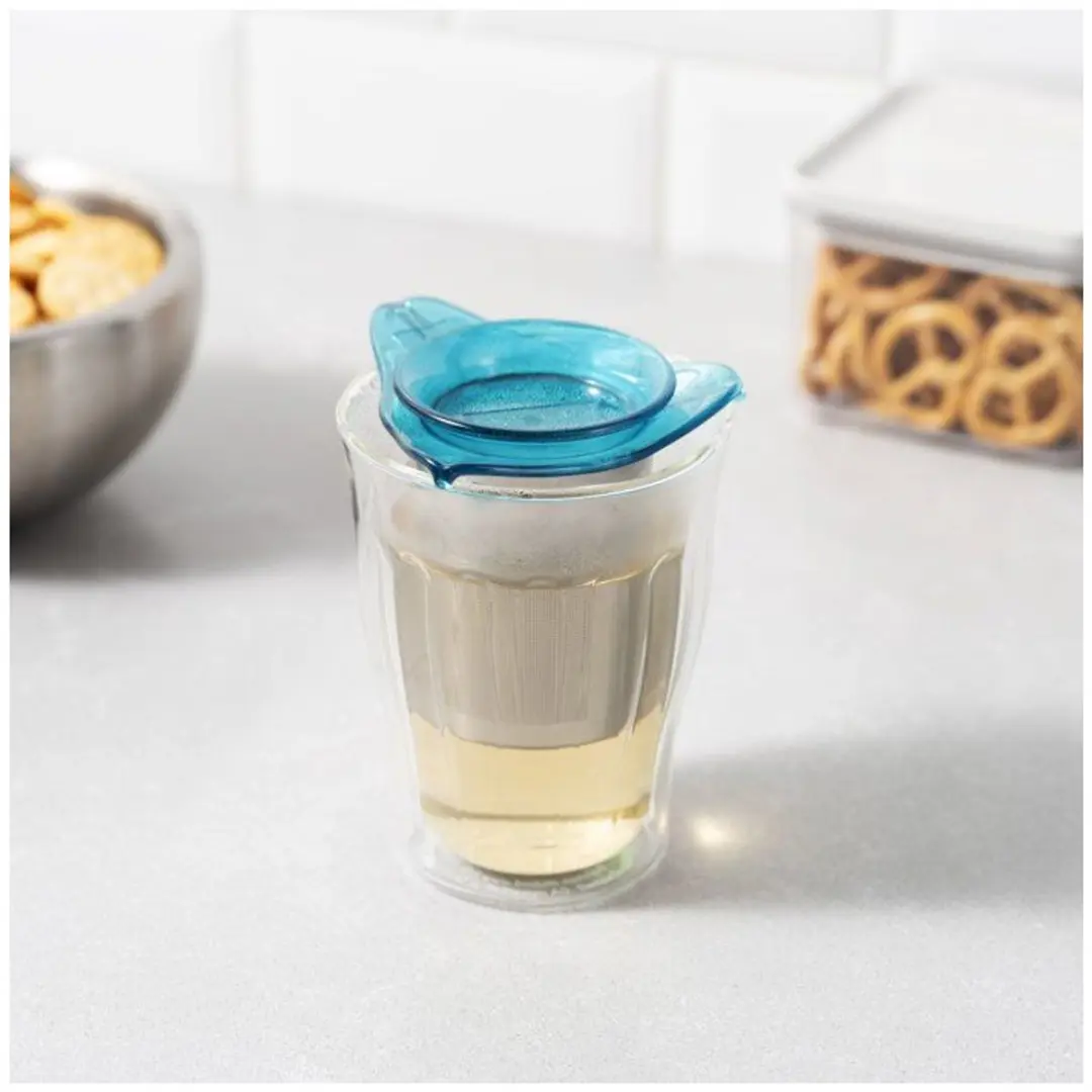 Bodum YO-YO Set Dubbelwandige Theekoppen - 0,35L - Blauw/Grijs - 2 Stuks