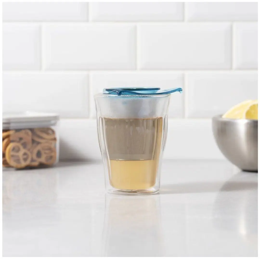 Bodum YO-YO Set Dubbelwandige Theekoppen - 0,35L - Blauw/Grijs - 2 Stuks