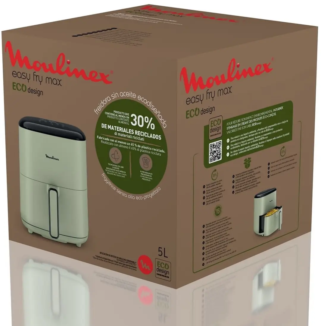 Moulinex Easy Fry Max EZ24ELF0 Airfryer 1500W - Zwart