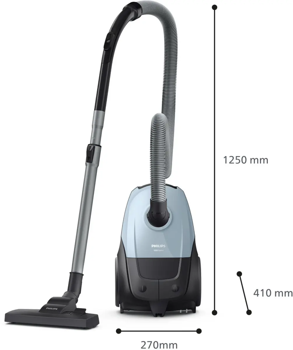 Philips XD1142/10 Stofzuiger 750W - HEPA-filter - Blauw Grijs