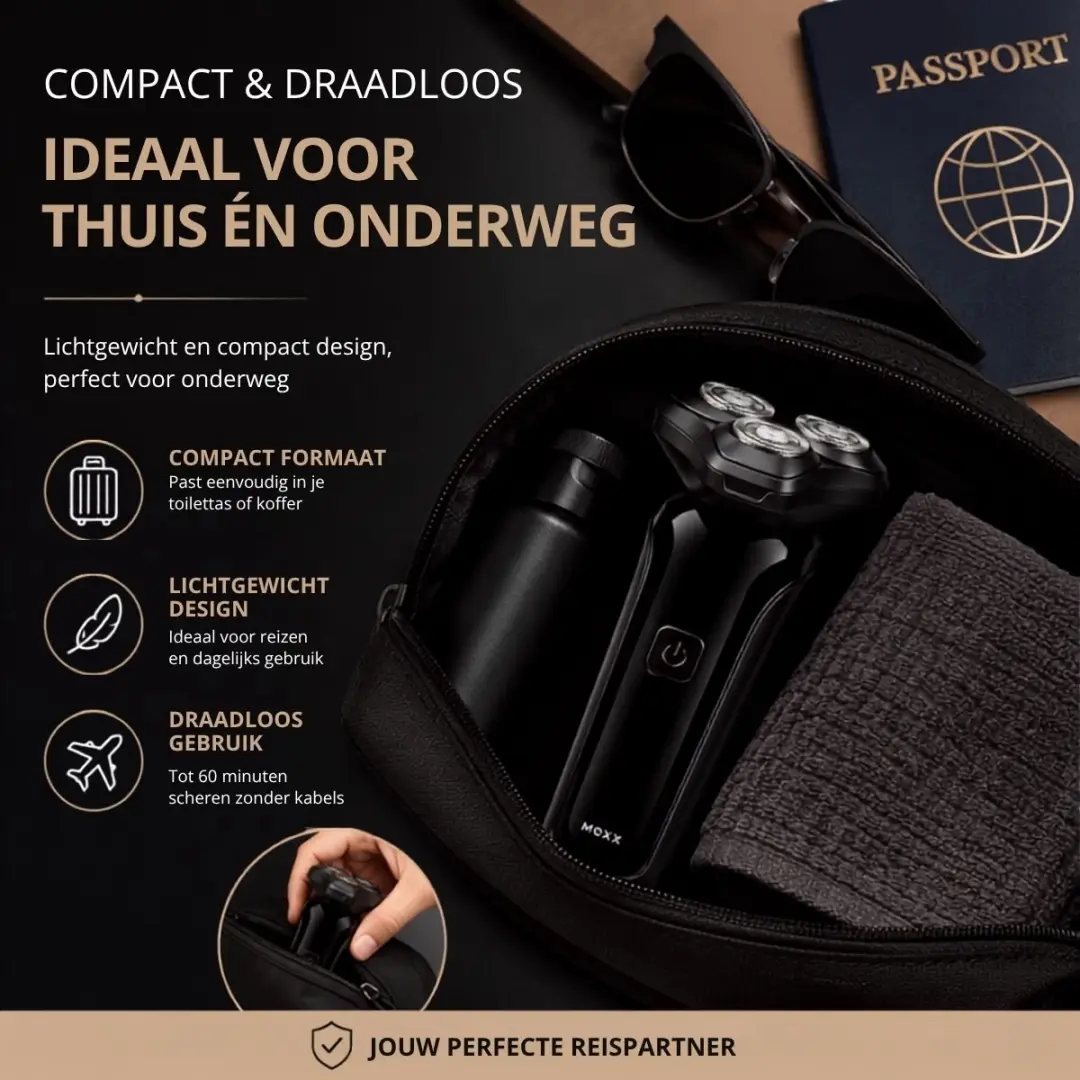 Mexx Tondeuse Set Oplaadbaar USB-C - 150 Min - IPX6 - Zwart - afbeelding 6 van 6