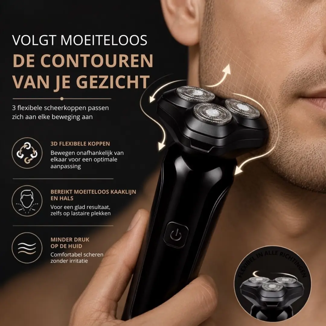 Mexx Tondeuse Set Oplaadbaar USB-C - 150 Min - IPX6 - Zwart