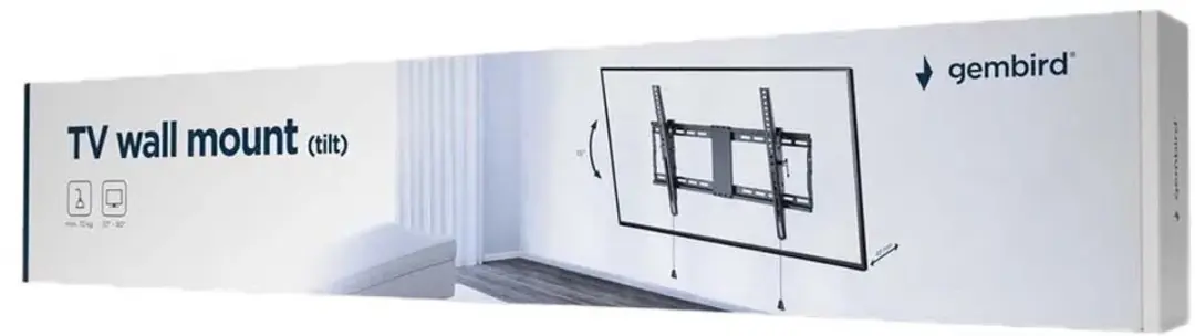 Gembird TV Muurbeugel 80T-01 - Kantelbaar 37-80" - 70 kg - Zwart
