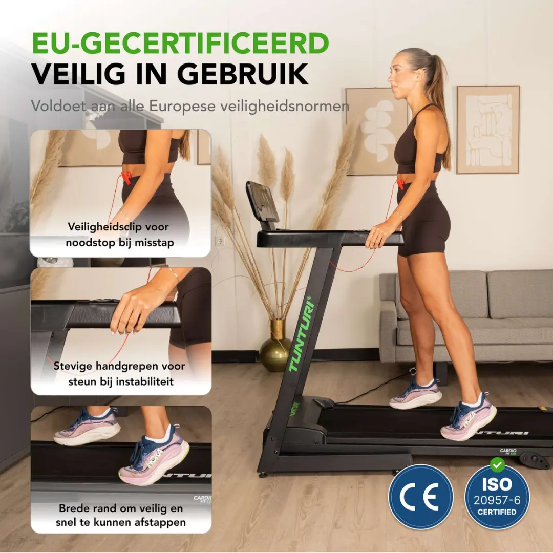 Tunturi Cardio Fit T30 Loopband - 23 Programma's - 0,8-14 km/u - Zwart