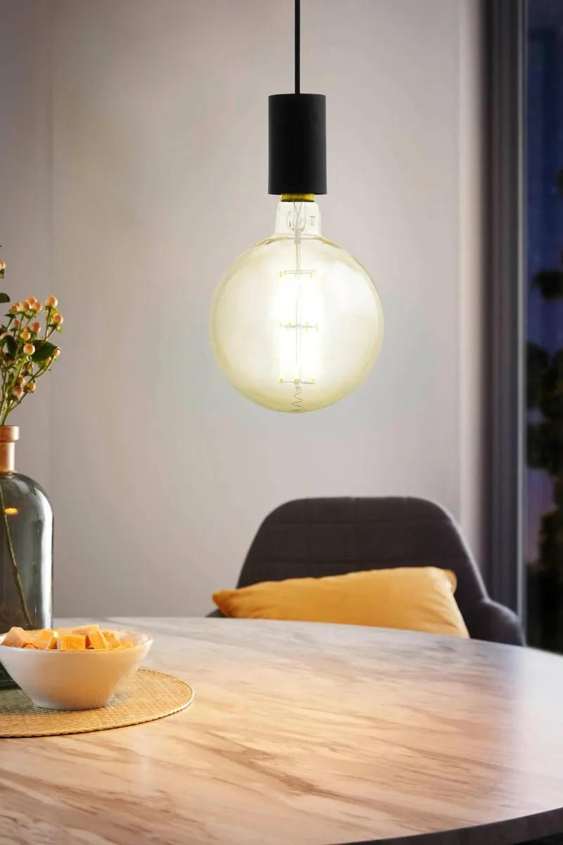 Eglo Pozueta Hanglamp E27 - Ø12,5cm - Zwart - afbeelding 6 van 6