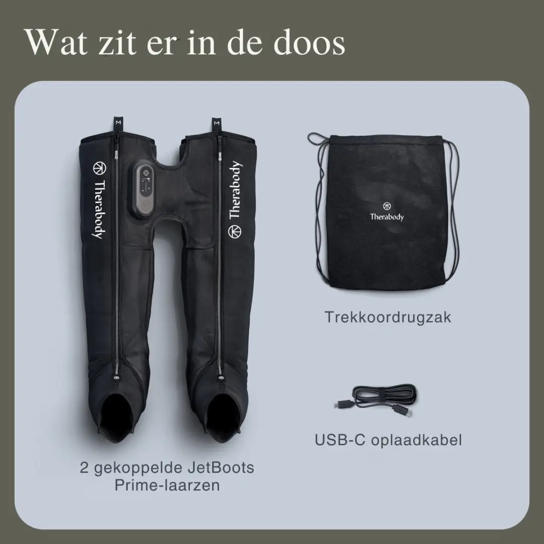 Therabody JetBoots Prime Compressielaarzen - Large - Zwart - afbeelding 6 van 6