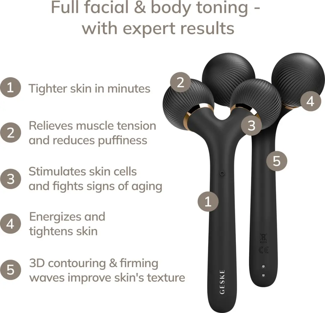 GESKE SmartAppGuided Sonic Facial & Body Roller GK000041GY01 - Grijs