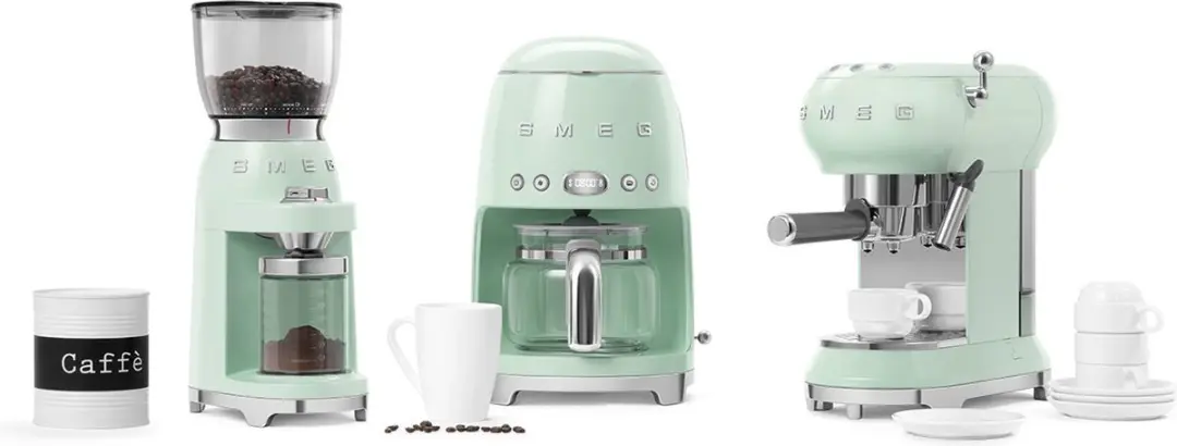 Smeg CGF11PGEU Elektrische Koffiemolen - Watergroen