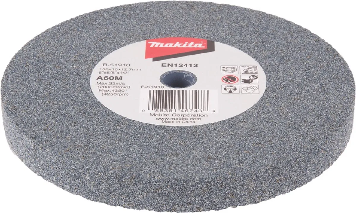 Makita Slijpsteen A60M B-51910 - 150x16x12,7mm