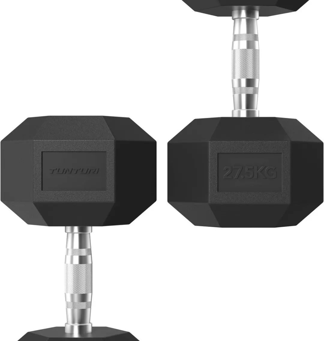 Tunturi Platinum Hexa Dumbbell 27.5kg - Zwart