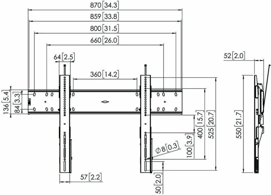 Vogel's PFW 6810 TV Wandbeugel - Zwart - VESA 200x200mm