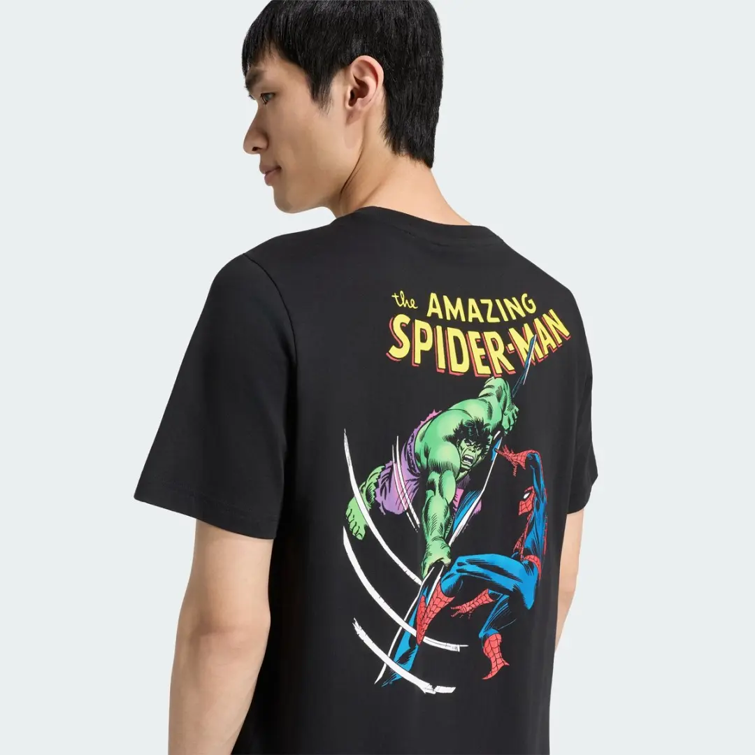adidas Marvel Spider-Man T-Shirt Heren - Zwart - XL