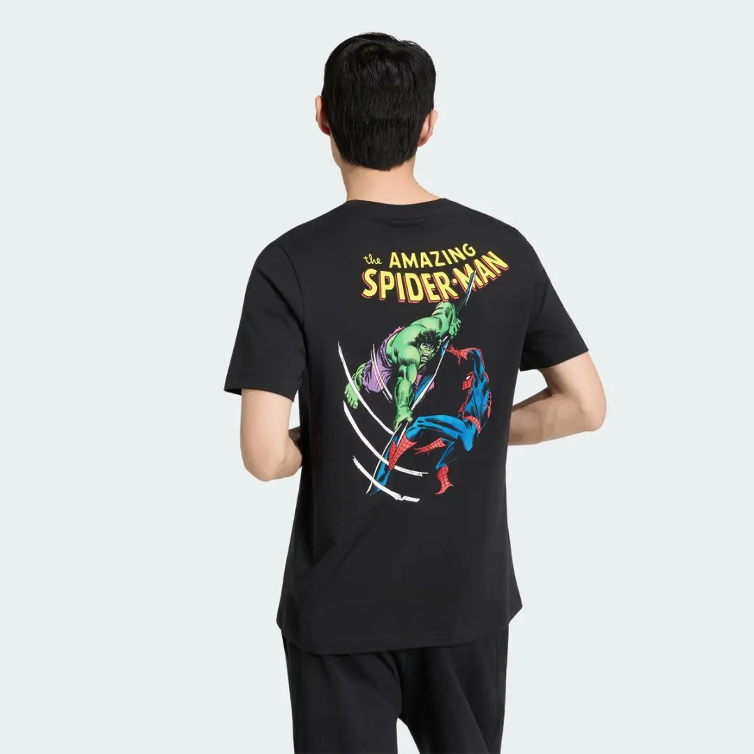 adidas Marvel Spider-Man T-Shirt Heren - Zwart - XL