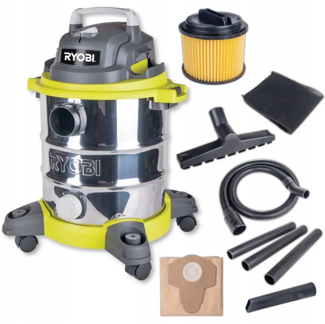 Ryobi RVC-1220I-G Natte Droge Stofzuiger 1250W 20L