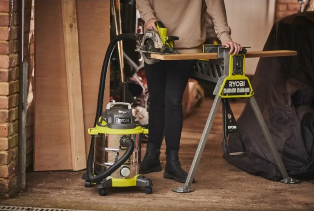 Ryobi RVC-1220I-G Natte Droge Stofzuiger 1250W 20L - Roestvrij staal