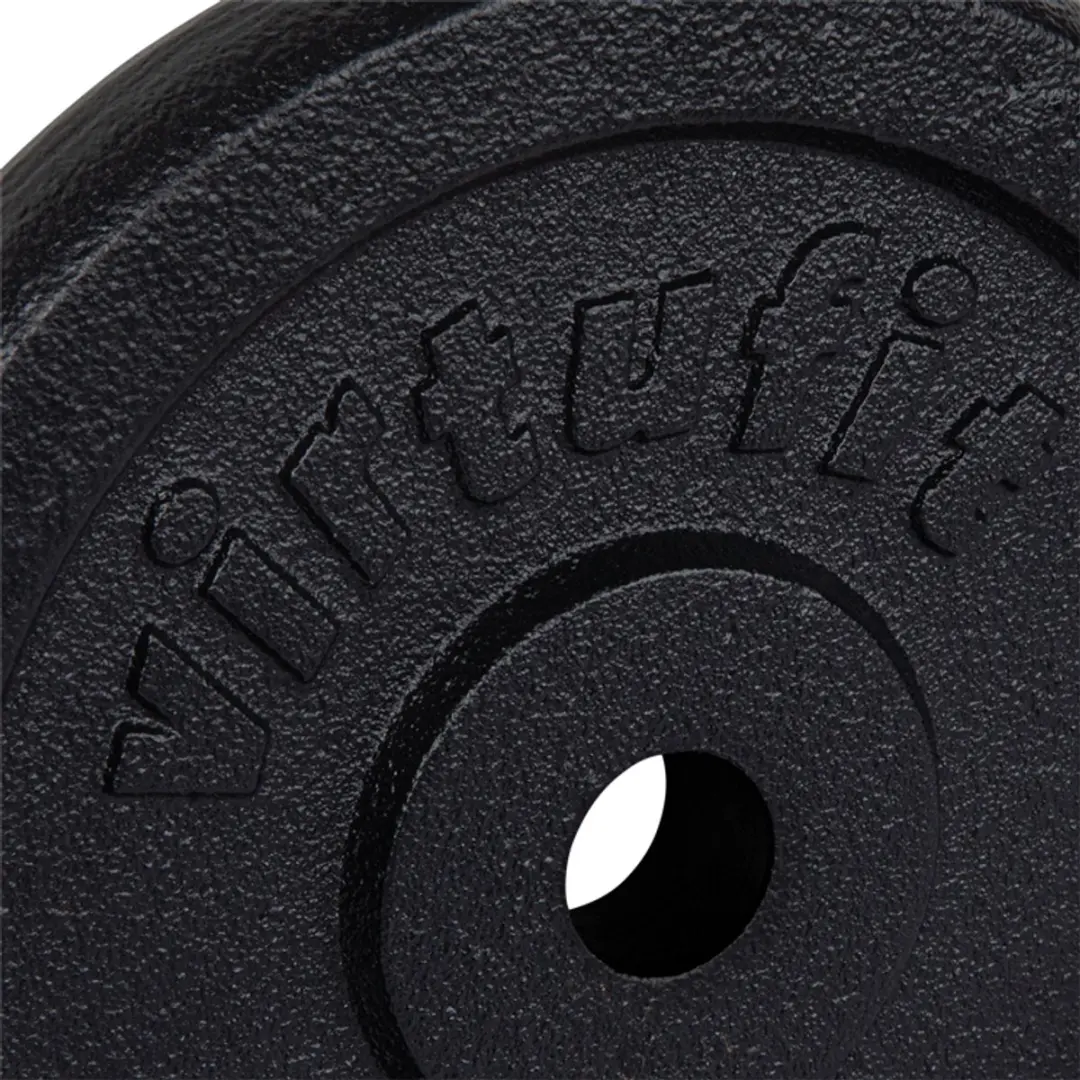 Virtufit Gietijzeren Gewicht 30mm 10kg - Zwart