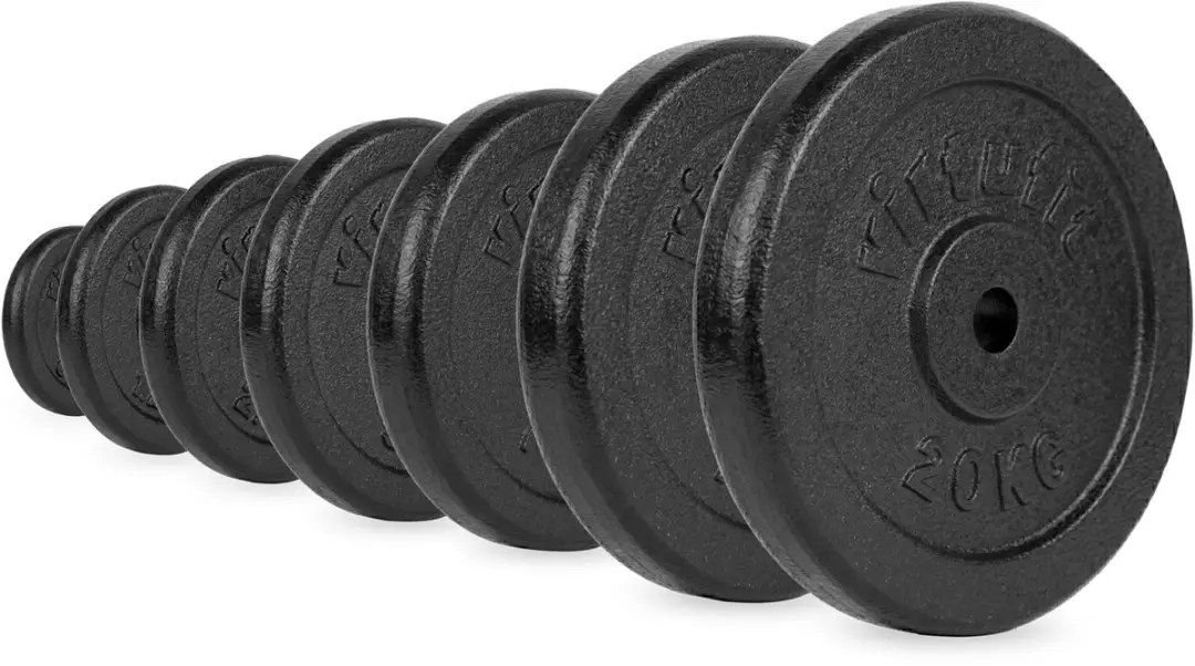 Virtufit Gietijzeren Gewicht 30mm 10kg - Zwart