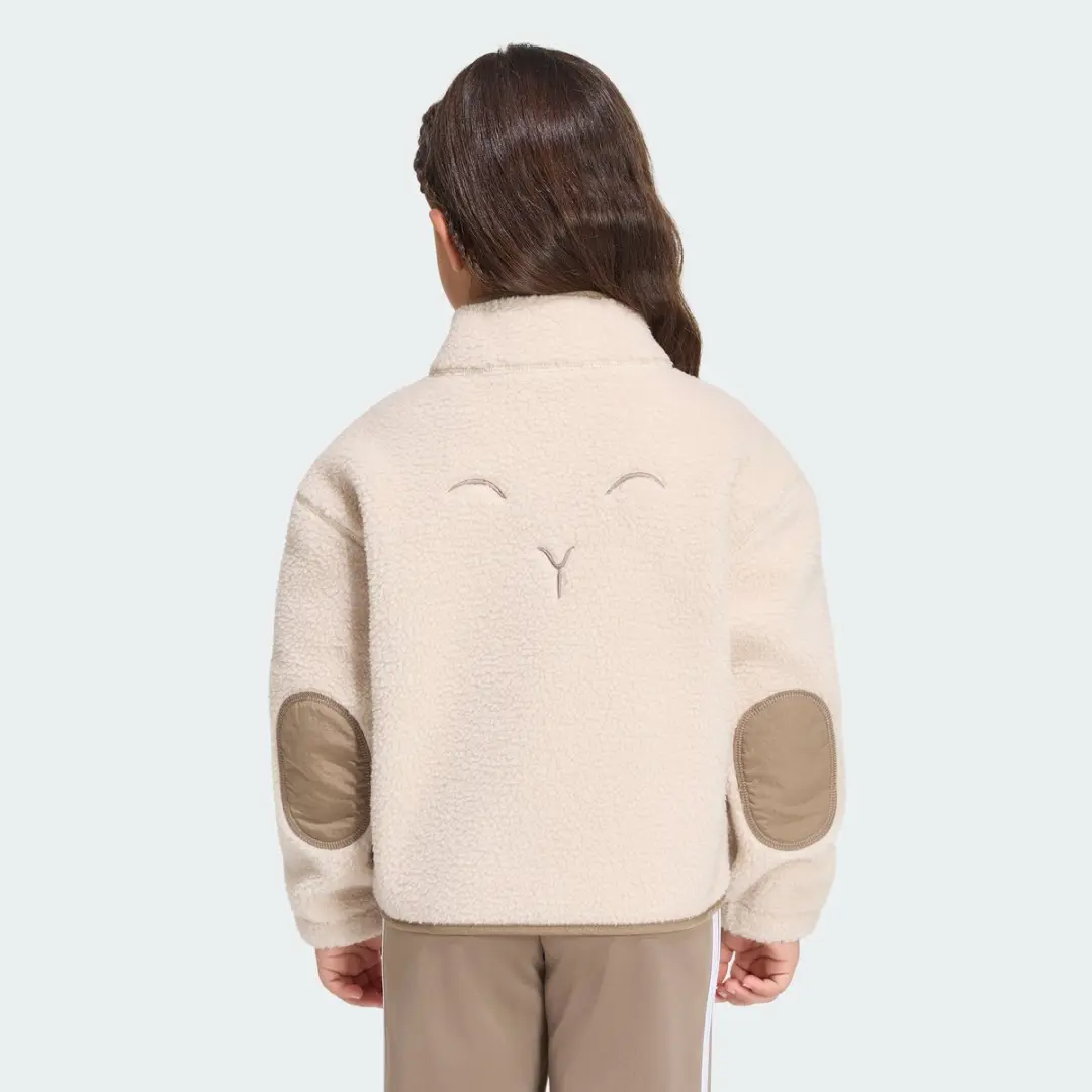 Adidas Sportswear Alpaca Sherpa Jack - Kinderen 140 - Beige - afbeelding 6 van 6