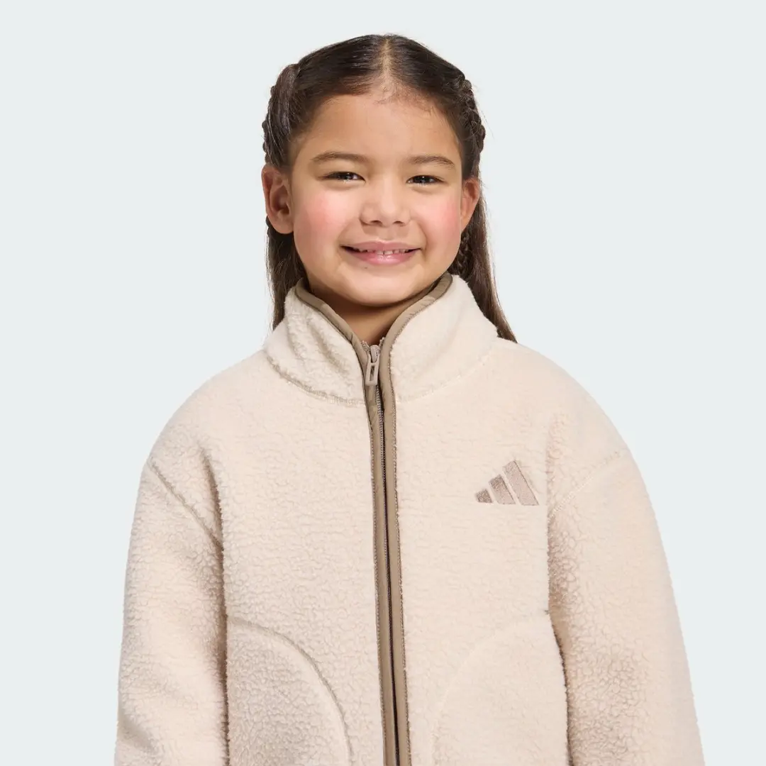 Adidas Sportswear Alpaca Sherpa Jack - Kinderen 140 - Beige