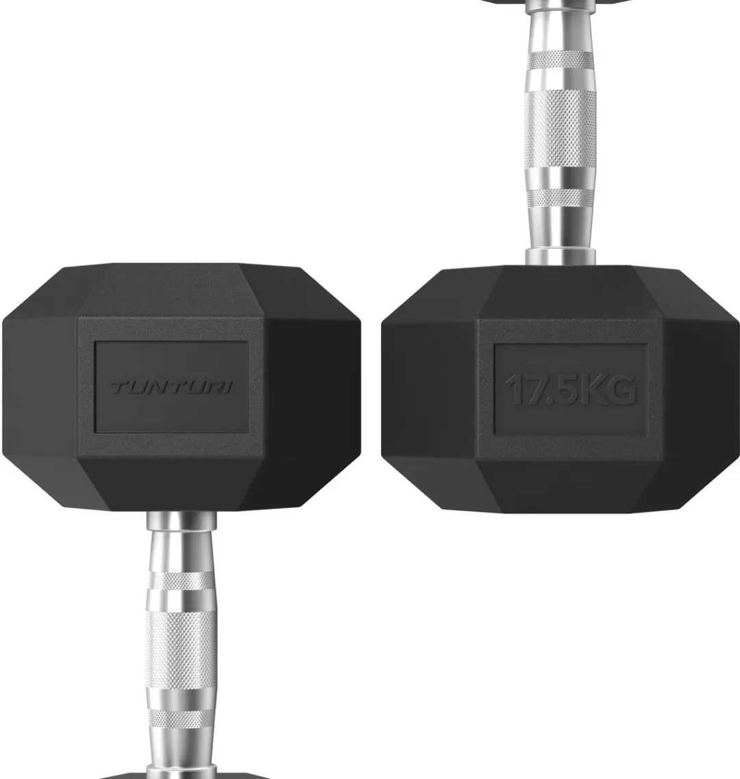 Tunturi Platinum Hexa Dumbbell 17.5kg - Zwart